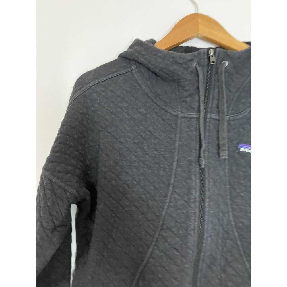Patagonia Women's Quilted Full Zip Hooded Sweater Jacket Large READ - Picture 6 of 12
